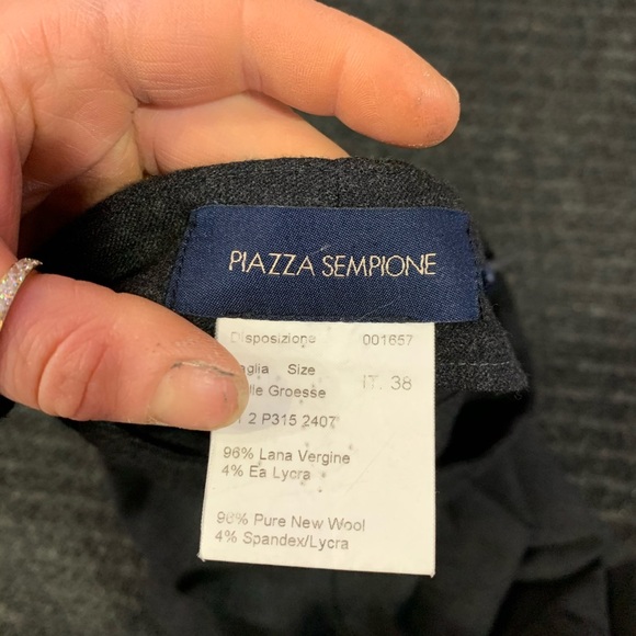 PIAZZA SEMPIONE CROPPED SLIM-FIT TROUSERS - Picture 2 of 7